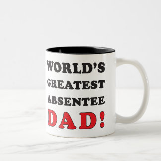 Der Abwesend-Vater-Kaffee-Tasse der Welt bestste Zweifarbige Tasse