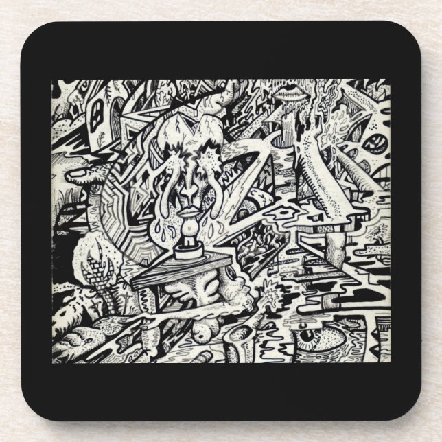 Der Adept oder ein Freakish Transfiguration Plasti Getränkeuntersetzer (Vorderseite)