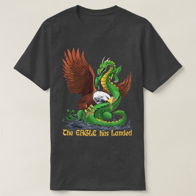 Der Adler hat Fan T Shirt gelandet (Design vorne)