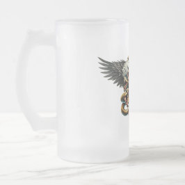 Der Adler und Schlangen Gott der Finsternis  Dämon Mattglas Bierglas