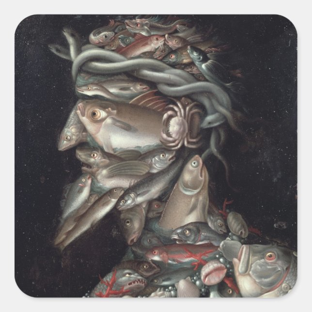 Der Admiral Quadratischer Aufkleber (Vorderseite)