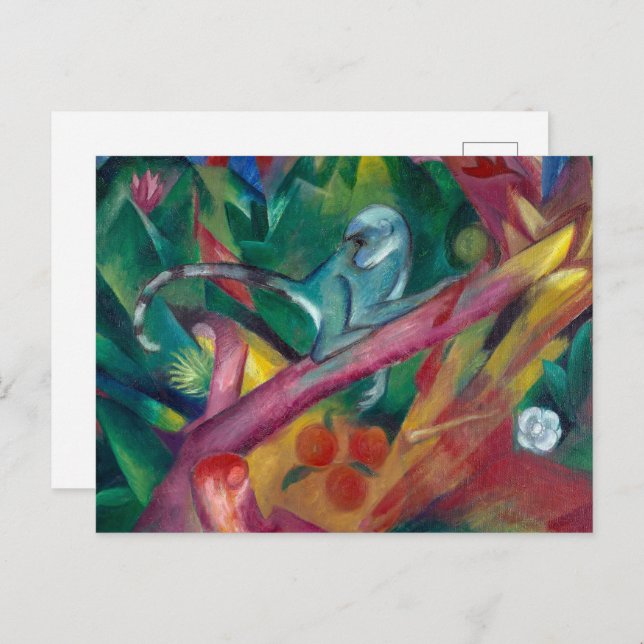 Der Affe | Franz Marc | Postkarte (Vorne/Hinten)