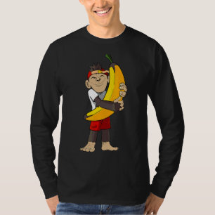 Der Affe hält stolz Banane in seinen Armen T-Shirt
