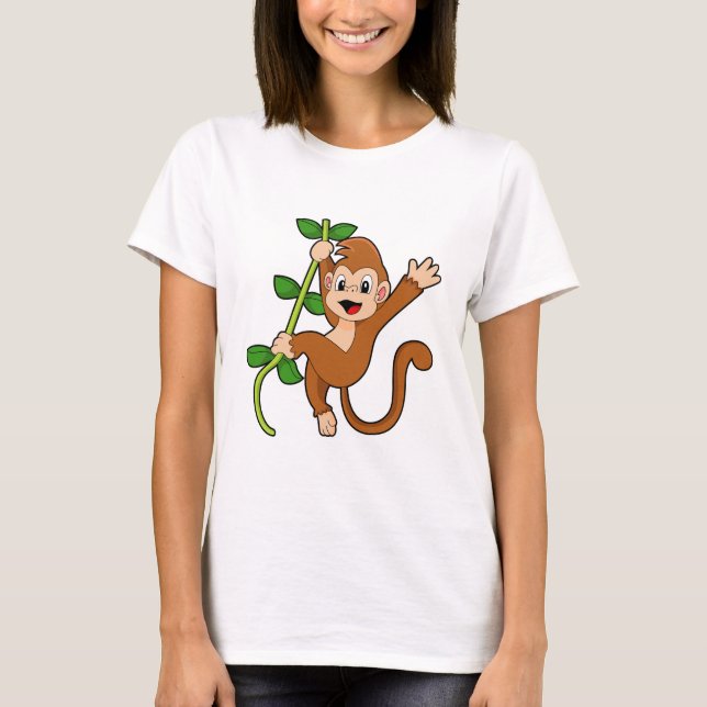 Der Affe im Dschungel T-Shirt (Vorderseite)