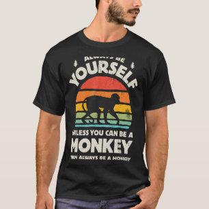 Der Affe ist immer selbst Vintager 70er Männer Wo T-Shirt