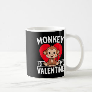 Der Affe ist mein Niedlicher Affe im Valentinherz Kaffeetasse