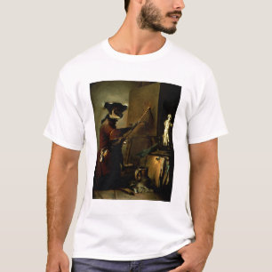Der Affe-Maler, 1740 (Öl auf Leinwand) T-Shirt