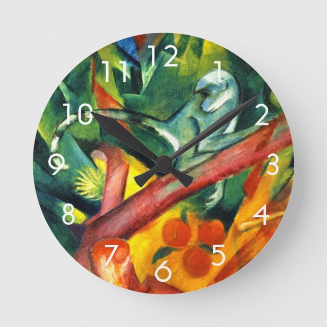 Der Affe Runde Wanduhr (Vorderseite)