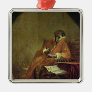 Der AffeAntiquarian, 1740 Ornament Aus Metall