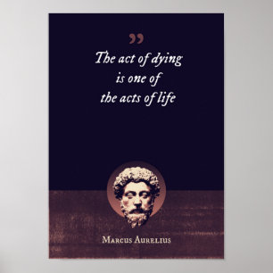 Der Akt des Sterbens ist einer der Akte des Lebens Poster