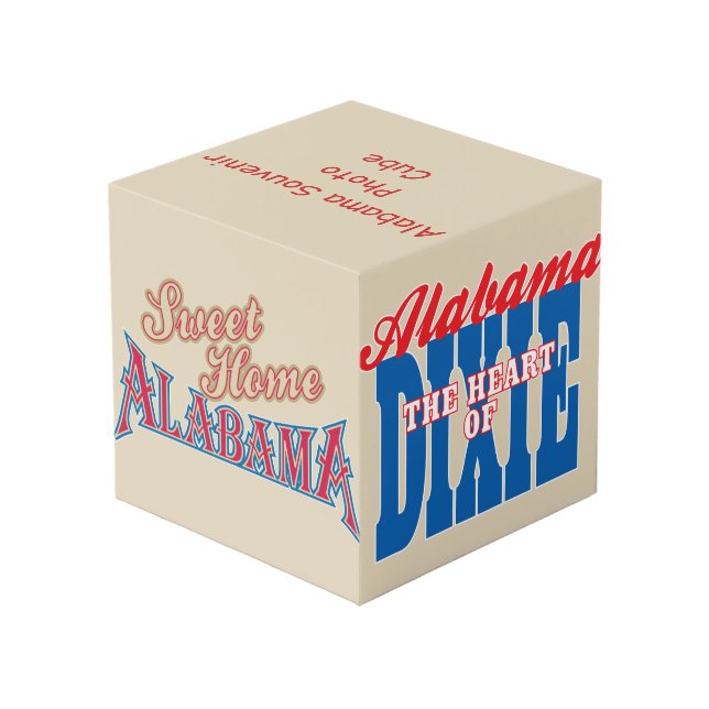 Der Alabama-Souvenir-Cube Würfel (Rückseite Schrägansicht)