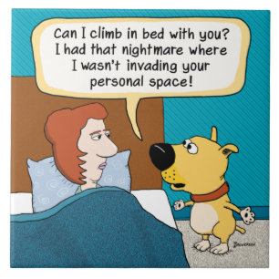 Der Albtraum des lustiger Hundes Fliese