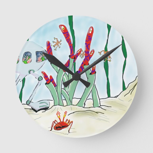 Der Albtraum des Optikers Runde Wanduhr (Vorderseite)