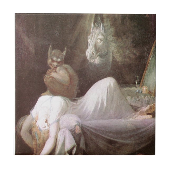 Der Albtraum: Henry Fuseli; 18. C. Fliese (Vorderseite)
