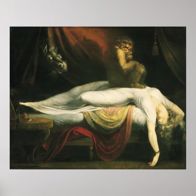 Der Albtraum, Henry Fuseli Poster (Vorne)