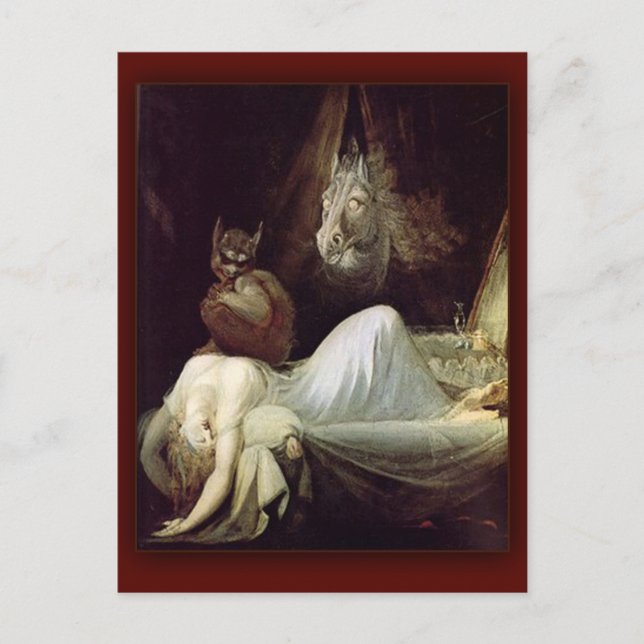 Der Albtraum von Henry Fuseli, 1781 Postkarte (Vorderseite)