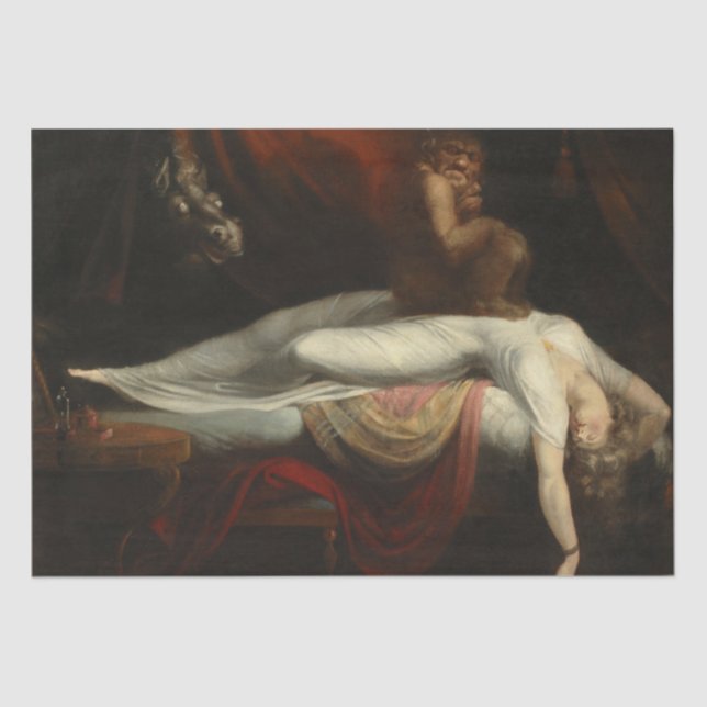 Der Albtraum (von Henry Fuseli) Seidenpapier (Vorderseite)