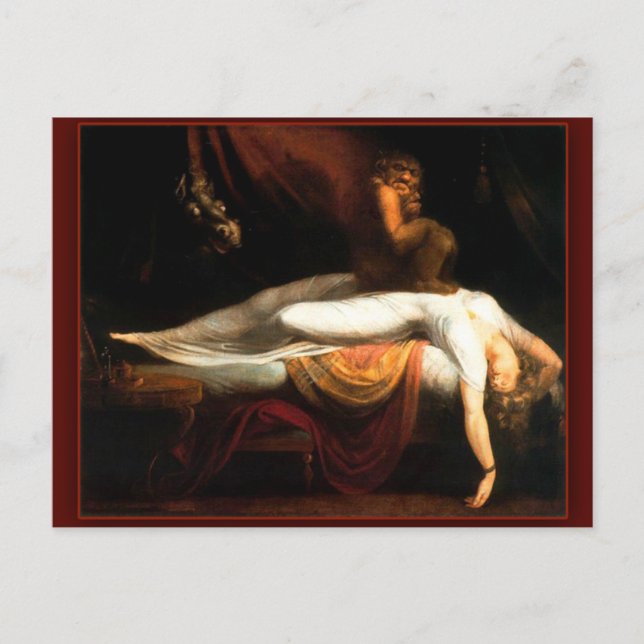 Der Albtraum von John Henry Fuseli Postkarte (Vorderseite)