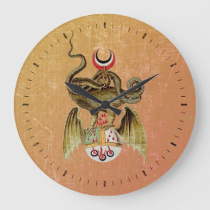 Der Alchemie-Drache Große Wanduhr