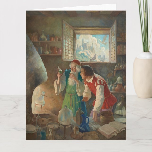 Der Alchemist, c. 1937 von N.C. Wyeth Karte (Vorderseite)