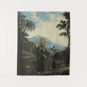 Der Alchemist, der die Beleuchtung erreicht hat Wandteppich