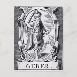 Der Alchemist Geber Postkarte