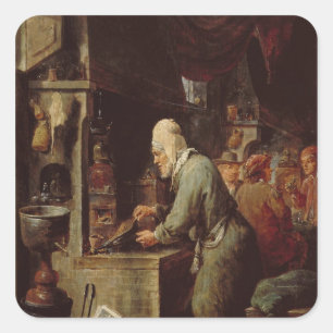Der Alchemist Quadratischer Aufkleber