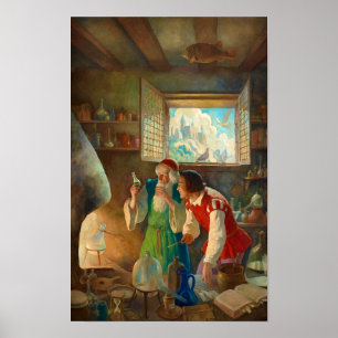 Der Alchemist von Newell Convers Wyeth Poster