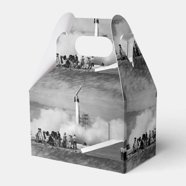 Der allererste Raketenstart am Cape Canaveral Geschenkschachtel (Rückseite)