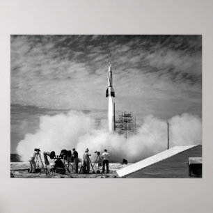 Der allererste Raketenstart am Cape Canaveral Poster