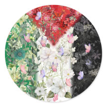 Der allerliebste Palästina-Sticker in Floral