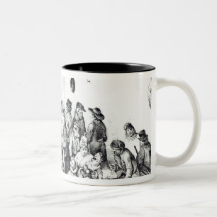 Der allgemeine Erwärmungs-Raum in Paris, 1840 Zweifarbige Tasse