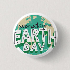 Der Alltag ist der Tag der Erde Planet Natur Button