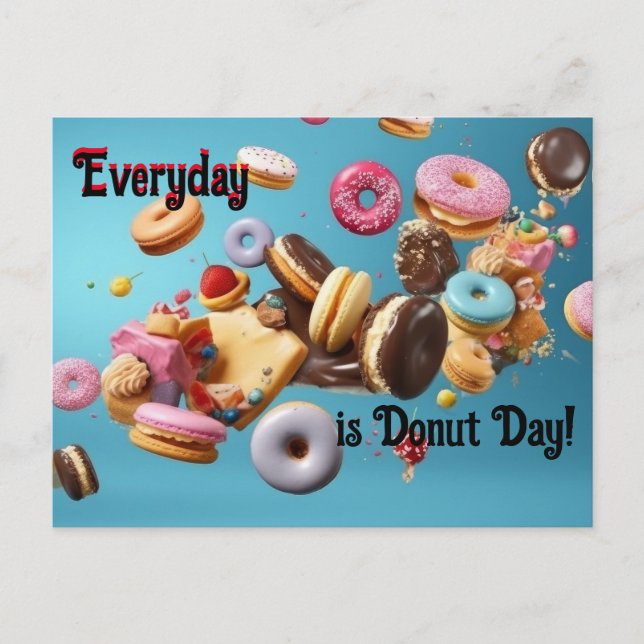Der Alltag ist Donut Day! Postkarte (Vorderseite)