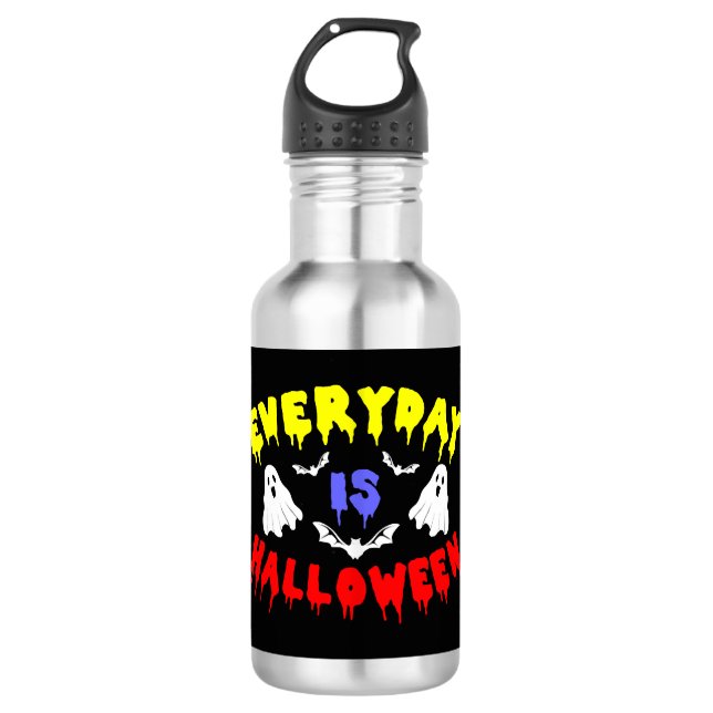 Der Alltag ist Halloween Edelstahlflasche (Vorderseite)