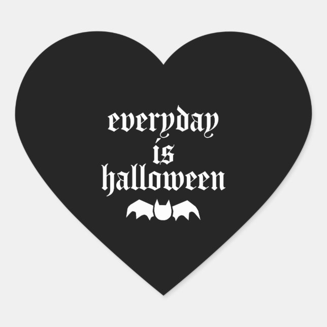 Der Alltag ist Halloween Herz-Aufkleber (Vorderseite)