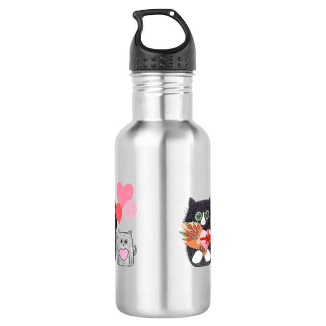 Der Alltag ist Meowmy's Day Edelstahlflasche (Rückseite)