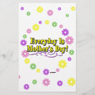 Der Alltag ist Muttertag! Blumen Briefpapier