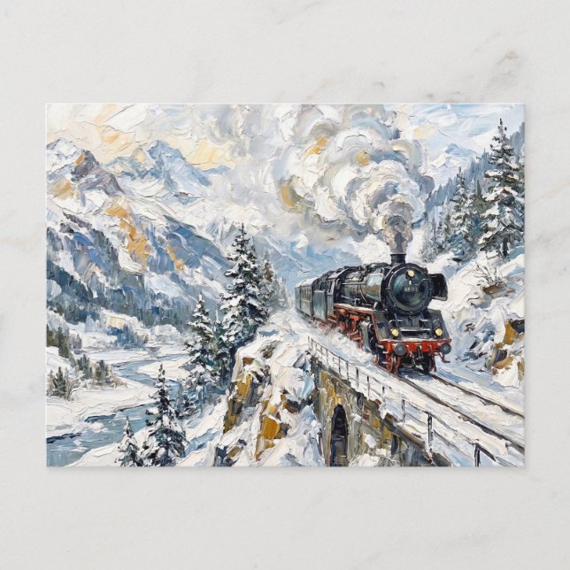 Der Alpine Express Dampftzug Schneeberg Postkarte (Vorderseite)
