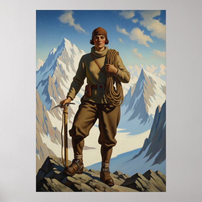 DER ALPINIST (Der Bergsteiger) Poster (Vorne)