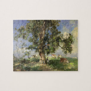 Der alte Aschen-Baum (Öl auf Leinwand) Puzzle