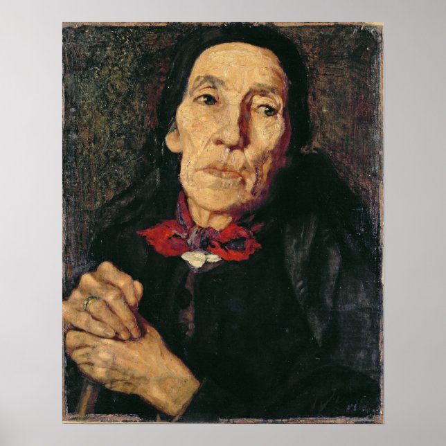 Der alte Bauer, 1875 Poster (Vorne)