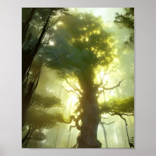 Der alte Baum Digitale Kunst Poster
