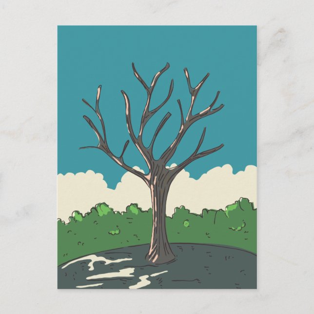Der alte Baum Postkarte (Vorderseite)