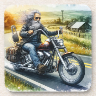 Der alte Biker [Set von Sechs] Getränkeuntersetzer