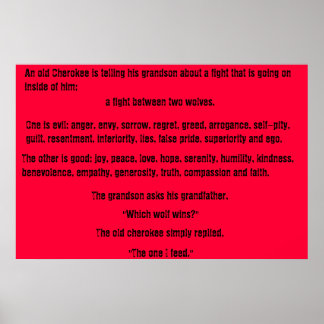 Der alte Cherokee Poster