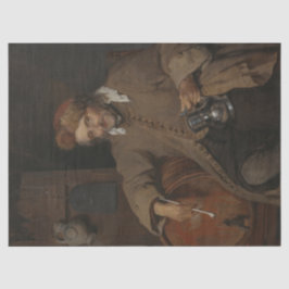 Der alte Drinker (von Gabriel Metsu) Seidenpapier