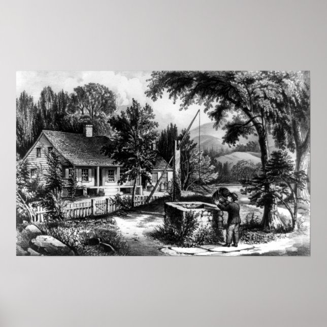 Der alte Eimer aus Eichen - 1872 Poster (Vorne)