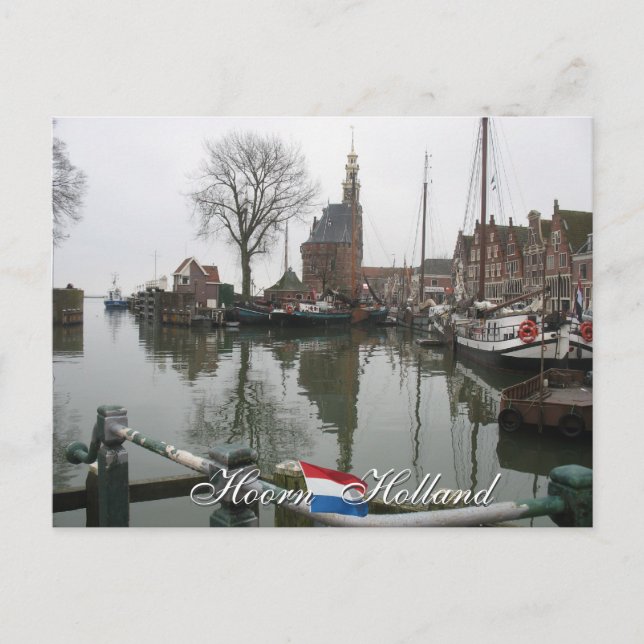 Der alte Hafen in Hoorn Holland Postcard Postkarte (Vorderseite)
