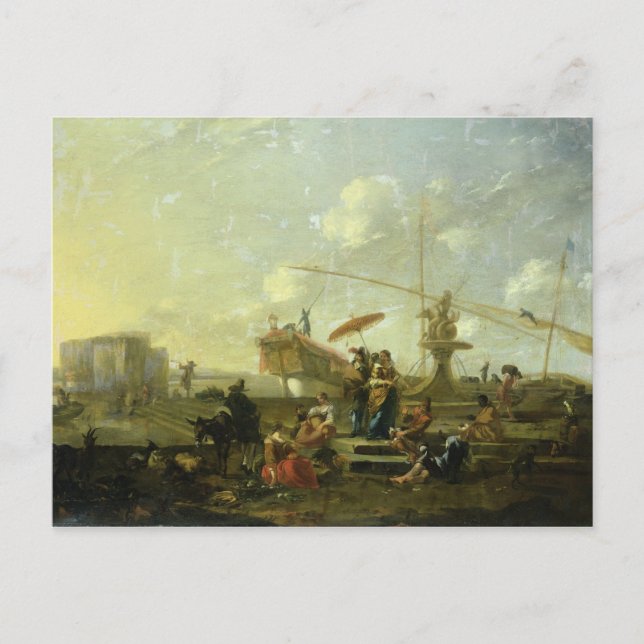Der alte Hafen von Genua Postkarte (Vorderseite)
